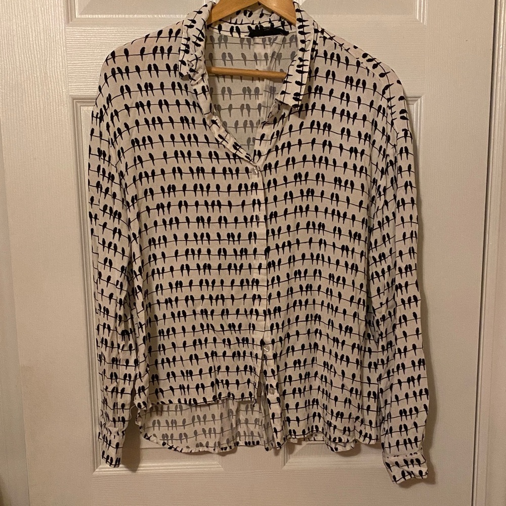 Stylish Black and White Blouse